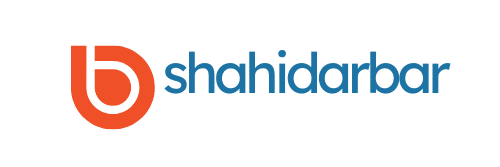 orange blue minimal professional letter b business logo